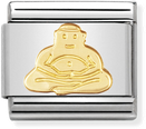 Nomination Classic Buddha 18ct Gold & Steel Charm 030105/06