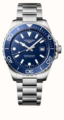 LONGINES HydroConquest Quartz (42mm) Blue Sandblasted Dial / Stainless Steel Bracelet L37694966
