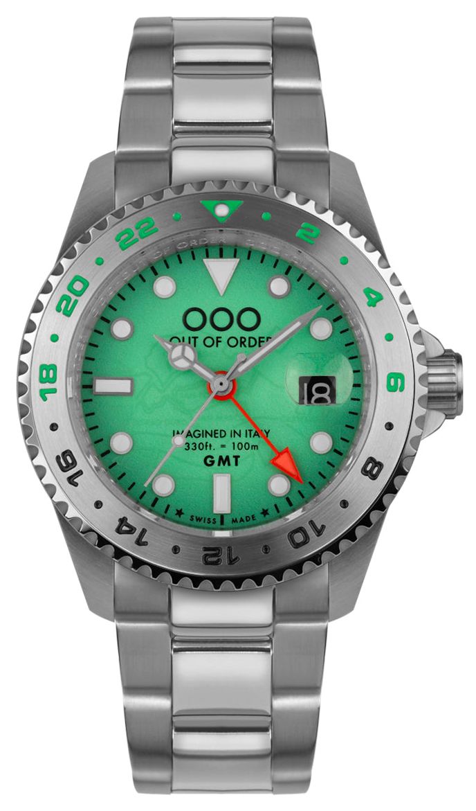 Out Of Order OOO.001-19.VE.SS GMT Venezia (44mm) Green Dial Watch
