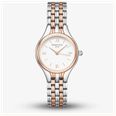 Rosefield Ladies Muse White Dial Two Tone Rose Gold Bracelet Watch MUWDSD-MU04