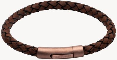 Unique & Co Dark Brown Leather | Matte Brown IP Clasp | Bracelet B441DB/21CM
