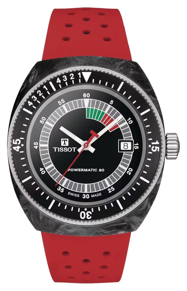 Photos - Wrist Watch TISSOT T1454079705702 Sideral S Powermatic 80 Black Watch Red,Black T1454079705702 (41mm)