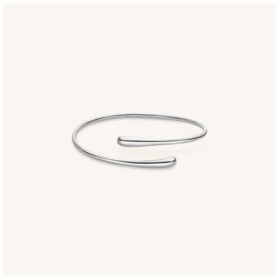 Rosefield Jewellery Contrarié Cuff Silver Stainless Steel Bangle JBCBS-J1048