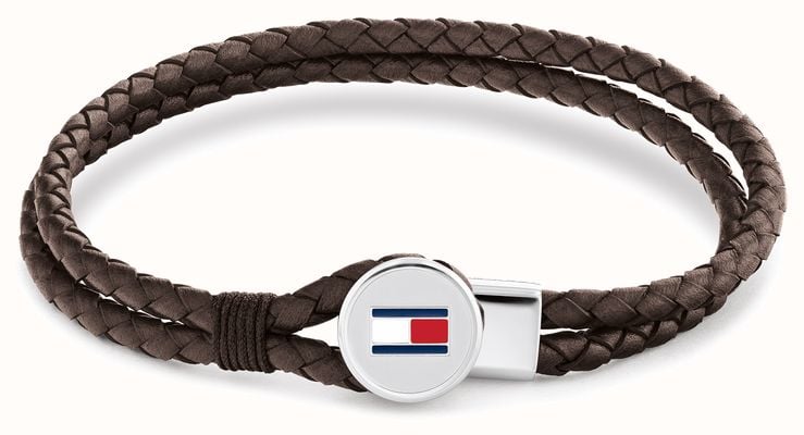 Tommy Hilfiger Men's Bruce Brown Leather Bracelet 2790655