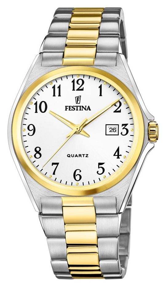 Festina F20554/1 Men's | White Dial | Two Tone Bracelet Watch