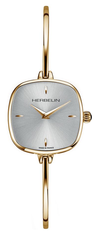 Herbelin 17207BP11 Fil Women’s Silver Dial Gold PVD Bangle Watch