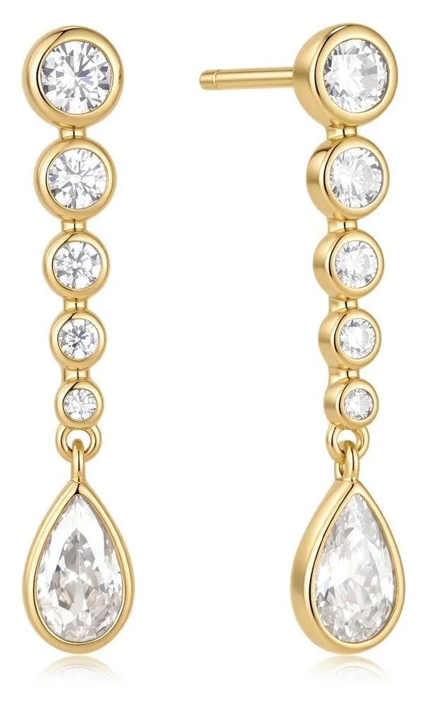Ania Haie E078-03G Gold PavÃ© Sculptural Teardrop Hook Jewellery