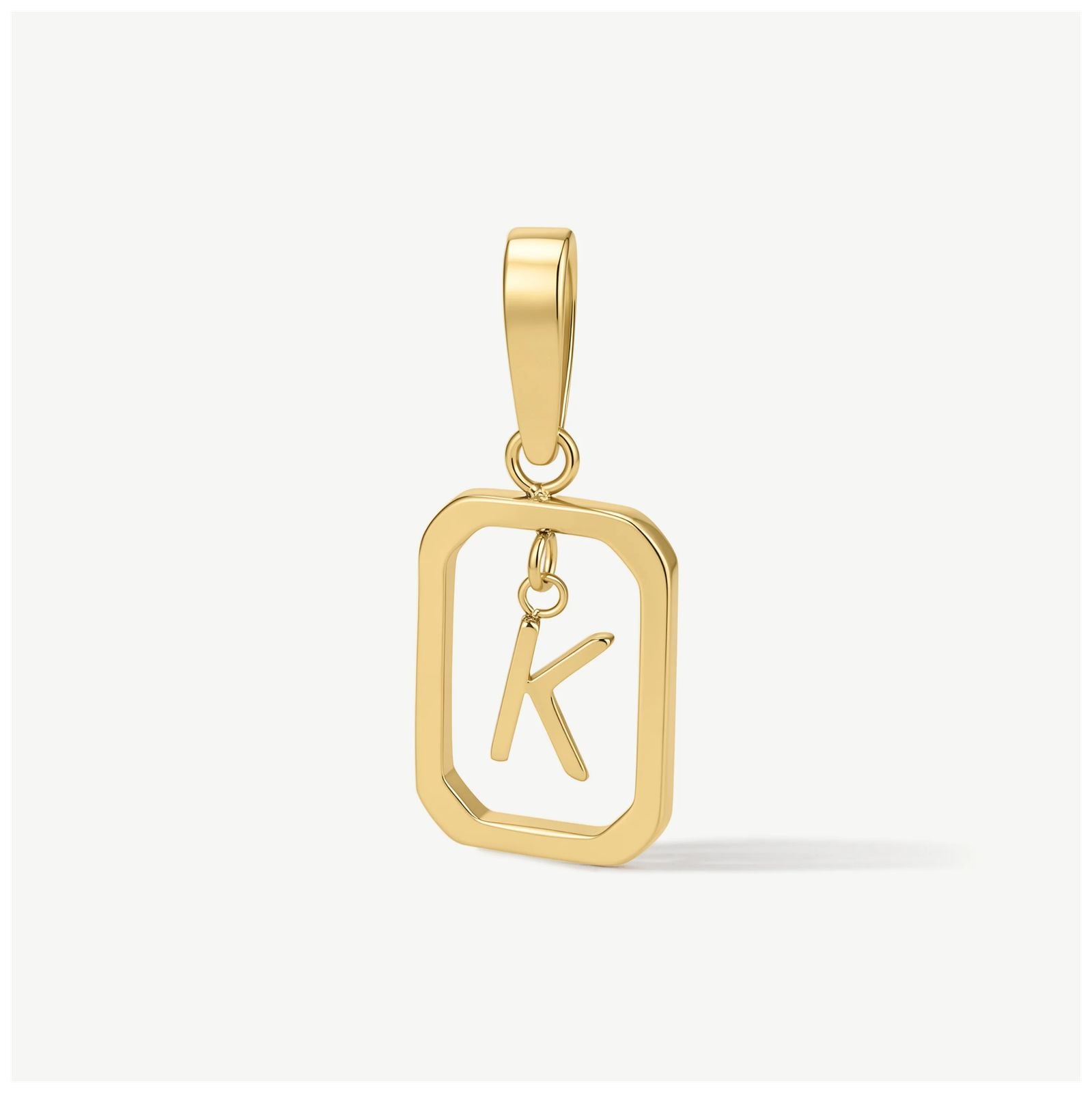 D.LOUISE CH-18-11 Gold Tone Floating Initial Pendant - K Jewellery