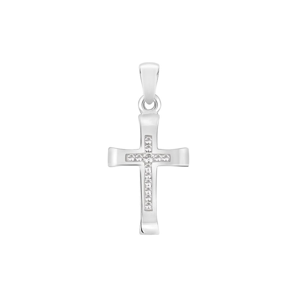 Image of Perfection Crystals P3165-SK Channel Set Cross Pendant (0. Jewellery