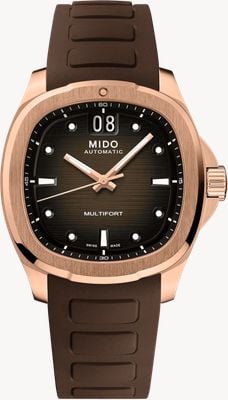 MIDO Multifort TV Big Date Automatic (40mm) Brown Gradient Dial / Brown Rubber Strap M0495263729100