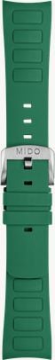MIDO Multifort TV Green Rubber Strap - Stainless Steel Pin Buckle M603019156