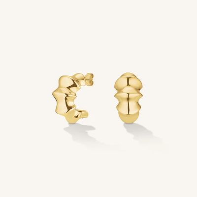 Rosefield Jewellery Statement Bamboo Earrings Gold JESBG-J1195