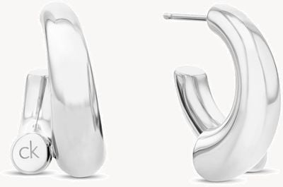 Calvin Klein Ladies Stainless Steel Spiral Hoop Earrings 35000764