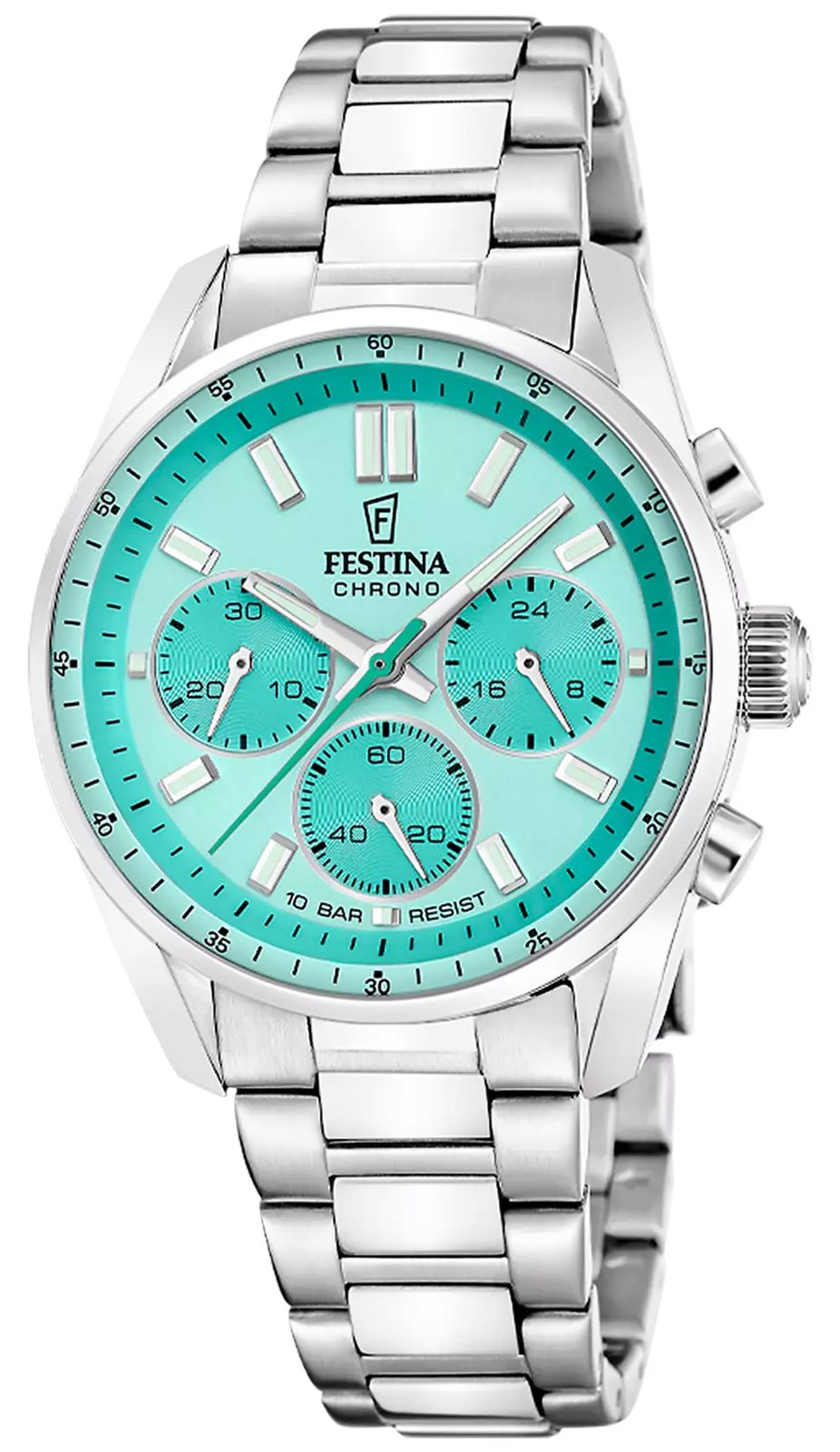 Festina F20753/3 Boyfriend Quartz Chronograph (37.5mm) Aqua Watch