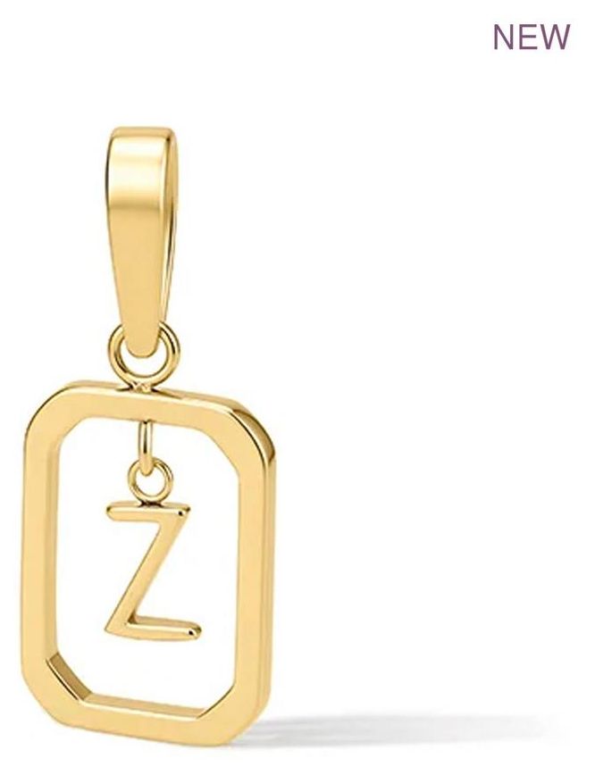 D.LOUISE CH-18-26 Gold Tone Floating Initial Pendant - Z Jewellery