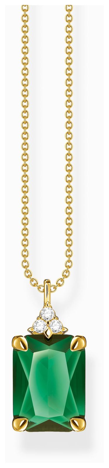 Thomas Sabo KE2089-971-6 Green Zirconia Gemstone Pendant Jewellery
