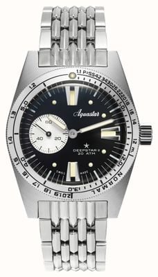 Aquastar Deepstar II Mono-Compax Automatic (37mm) Vintage Black Dial / BoR Stainless Steel Bracelet DS2-BOR VB