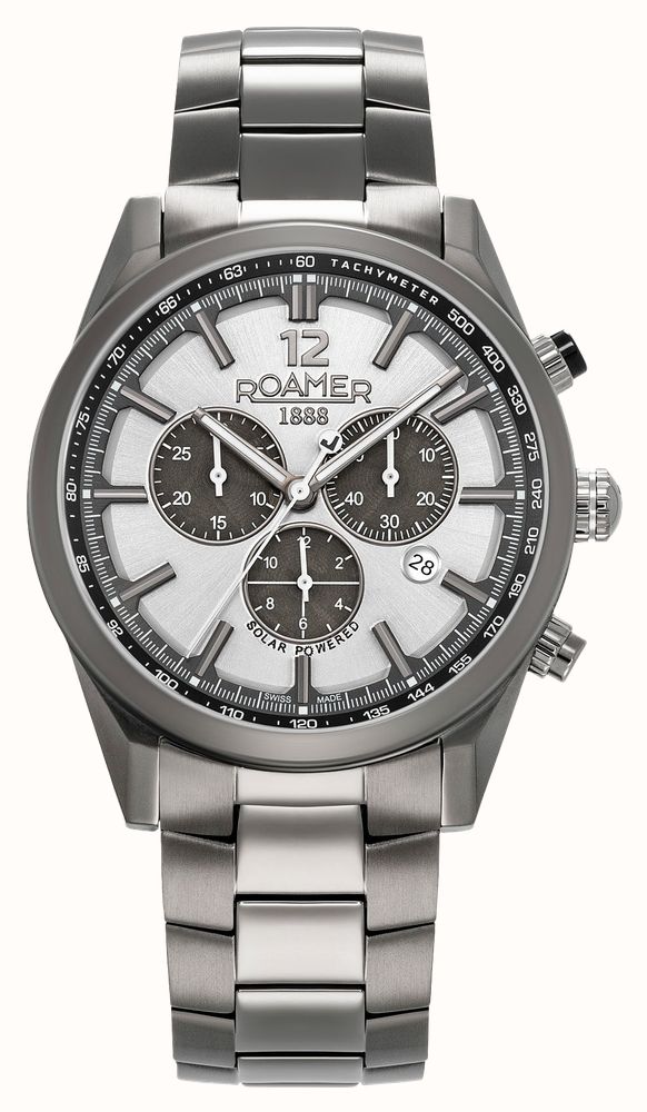 Roamer Helios Power Titanium Solar (43mm) Silver Dial Titanium