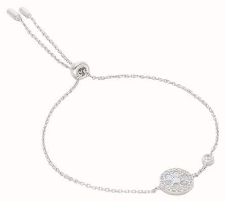 Fossil Ladies Mother Of Pearl Sterling Silver Bracelet JFS00519040