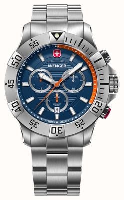 Wenger Seaforce Quartz Chronograph (43mm) Blue Dial / Stainless Steel Bracelet 01.0643.125
