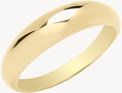 Treasure House 9ct Yellow Gold Plain Domed Ring Size O RN1656/O