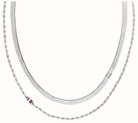 Tommy Hilfiger Women's Layered Set Necklace Silver 2780979