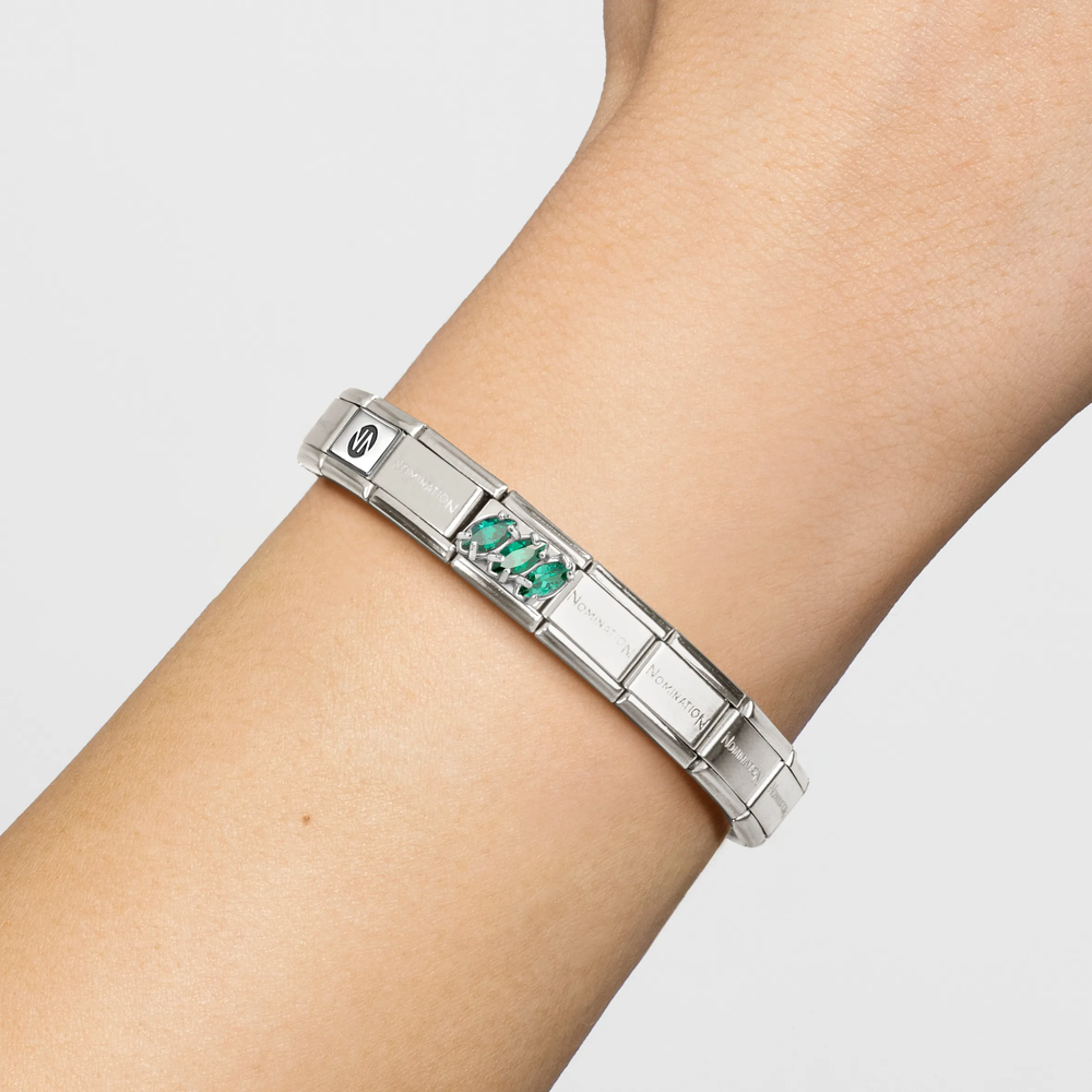 Nomination Classic Green Trilogy Cubic Zirconia Charm 330329/23 - alternate view 2