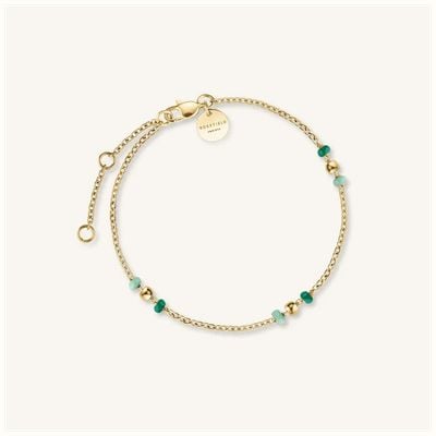 Rosefield Jewellery Ladies Emerald Dotted Bracelet Gold JBEDG-J720