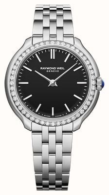 Raymond Weil Toccata Heritage Diamond (28mm) Black Dial / Stainless Steel Bracelet 5250-STS-20001 Raymond Weil Toccata Heritage Diamond (28mm) Black Dial / Stainless Steel Bracelet 5250-STS-20001