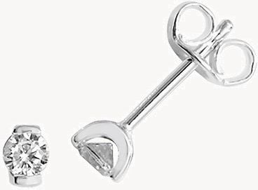 Treasure House Silver Round Cubic Zirconia Stud Earrings G51024