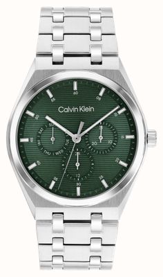 Calvin Klein CK Motion Multifunction (39mm) Dark Green Dial / Stainless Steel Bracelet 25200521