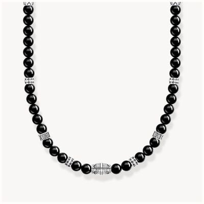 Thomas Sabo Necklace with black onyx beads silver KE2180-507-11-L50