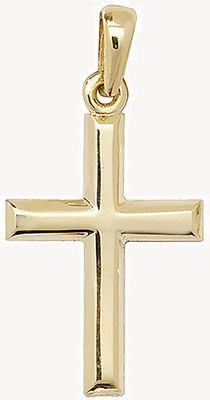 Treasure House 9ct Yellow Gold Small Plain Cross Pendant PN085