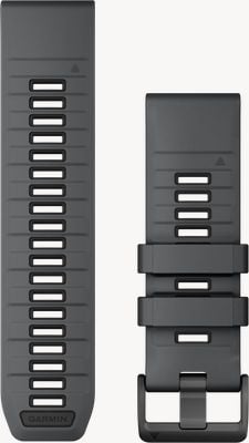 Garmin QuickFit Bands (26mm) Slate Grey/Black Silicone with Black Hardware - Strap Only 010-13393-11