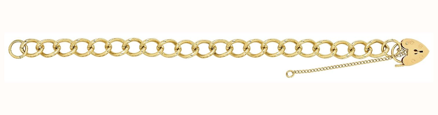 James Moore TH Women's 9ct Yellow Gold 8 Inch Charm Bracelet BR108