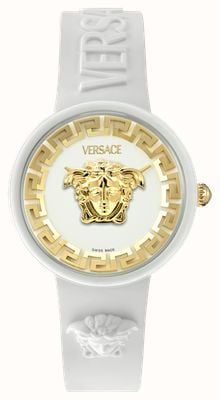 Versace ICONIC MEDUSA POP (39mm) White Dial / White Silicone Strap VE8J00524