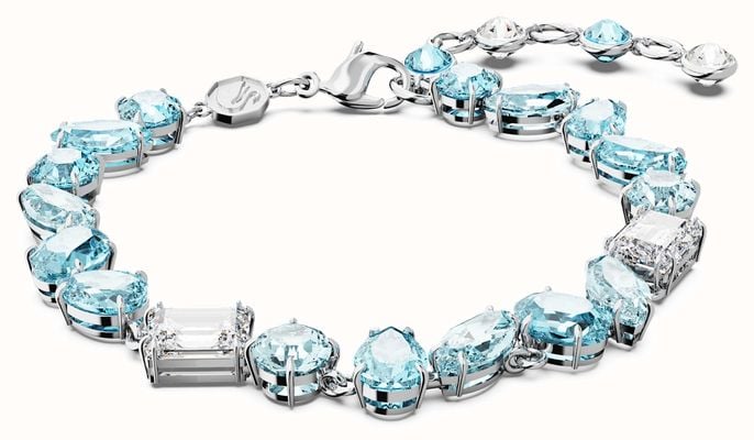Swarovski Gema Bracelet Rhodium Plated Blue and White Crystal 5666018