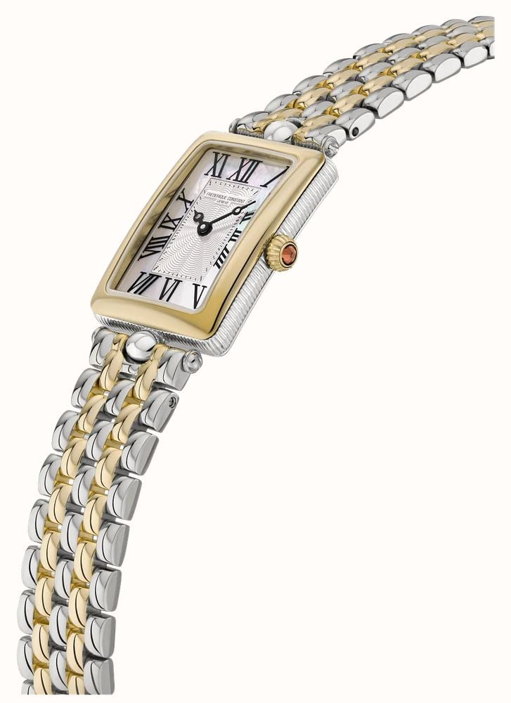 Frederique Constant Classics Art Deco Carrée (28mm) Mother-of-Pearl Dial / Two-Tone Stainless Steel Bracelet FC-200MPW2AC3B - alternate view 3