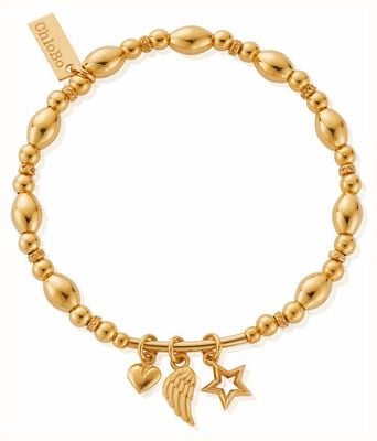 ChloBo Gold Hope and Wisdom Gold-Plated Bracelet GBMULHW