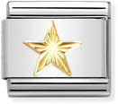 Nomination Classic Star 18ct Gold & Steel Charm 030149/55