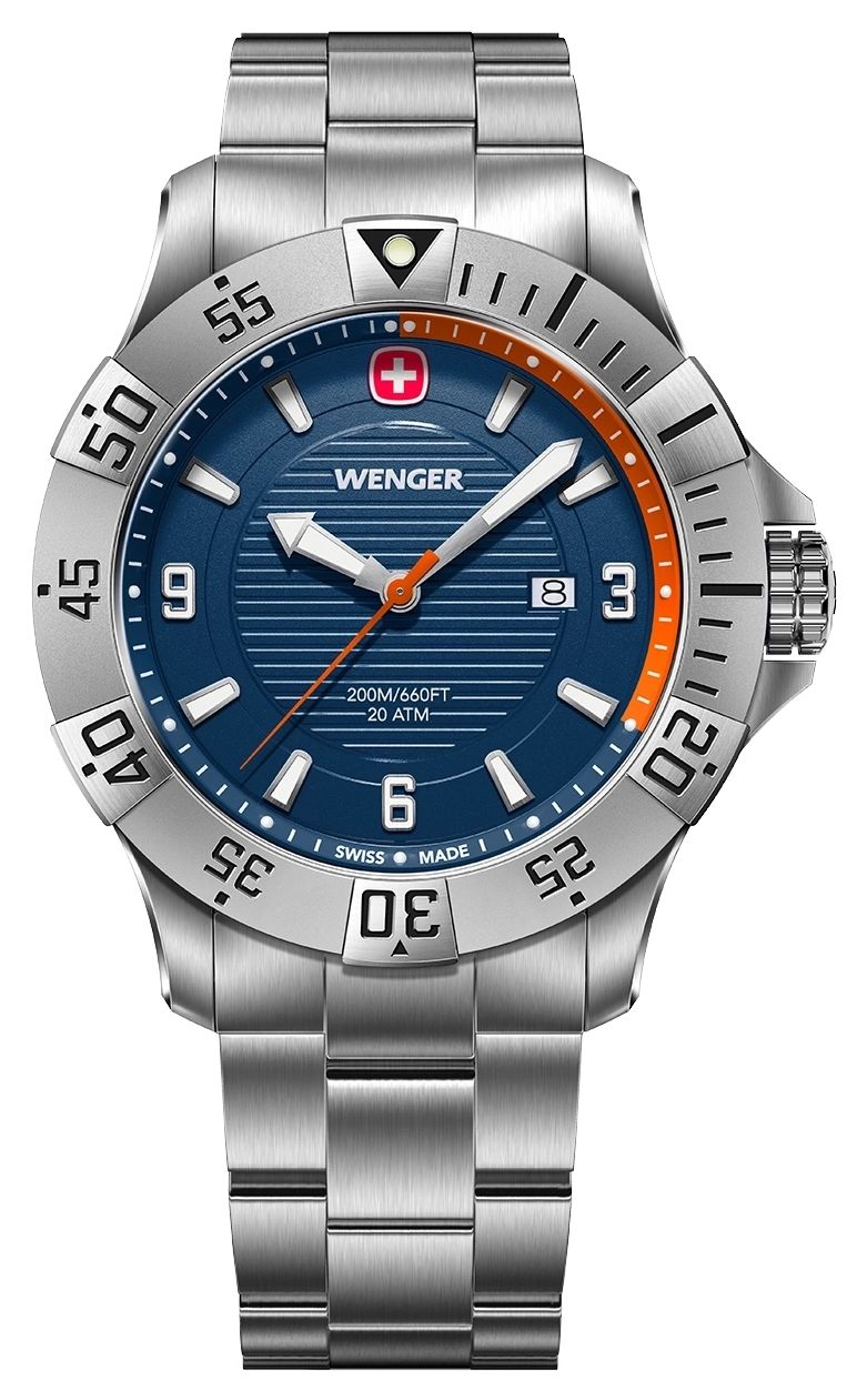 Wenger 01.0641.141 Seaforce Quartz (43mm) Blue Dial / Watch