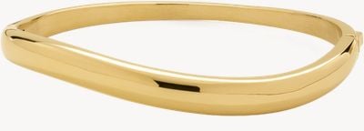 D.LOUISE Gold Plated Classic Wave Bangle