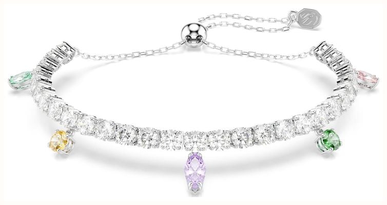 Swarovski x Ariana Grande Mixed-Cut Rhodium-Plated Tennis Bracelet 5742463