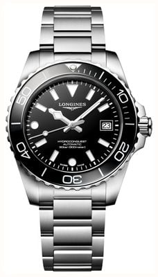 LONGINES HydroConquest Automatic (39mm) Black Lacquered Dial / Stainless Steel Bracelet L37794566