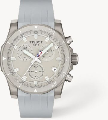 Tissot Supersport Chrono NBA Special Edition (42mm) Grey Dial / Grey Rubber Strap T1254171703100