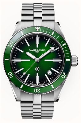 Favre Leuba Deep Raider Renaissance Automatic (40mm) Green Fumé Dial / Stainless Steel Bracelet 00.20308.101.03.200