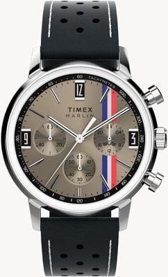 Timex Marlin Chronograph Tachymeter (40mm) Bronze Dial / Black Leather Strap TW2W98900