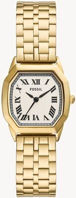 Fossil Women's Harlow (27mm) Cream Dial / Gold-Tone Stainless Steel Bracelet ES5361