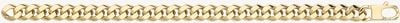 9ct Yellow Gold Hollow Curb Bracelet BR683