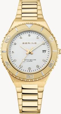 Bering Women's Arctic Sailing (36mm) Silver Dial / Gold PVD Stainless Steel Bracelet 18936-734
